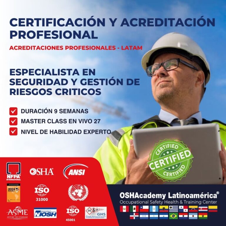 ESPECIALISTA EN SST GESTIÓN DE RIESGOS – 3 CUOTAS
