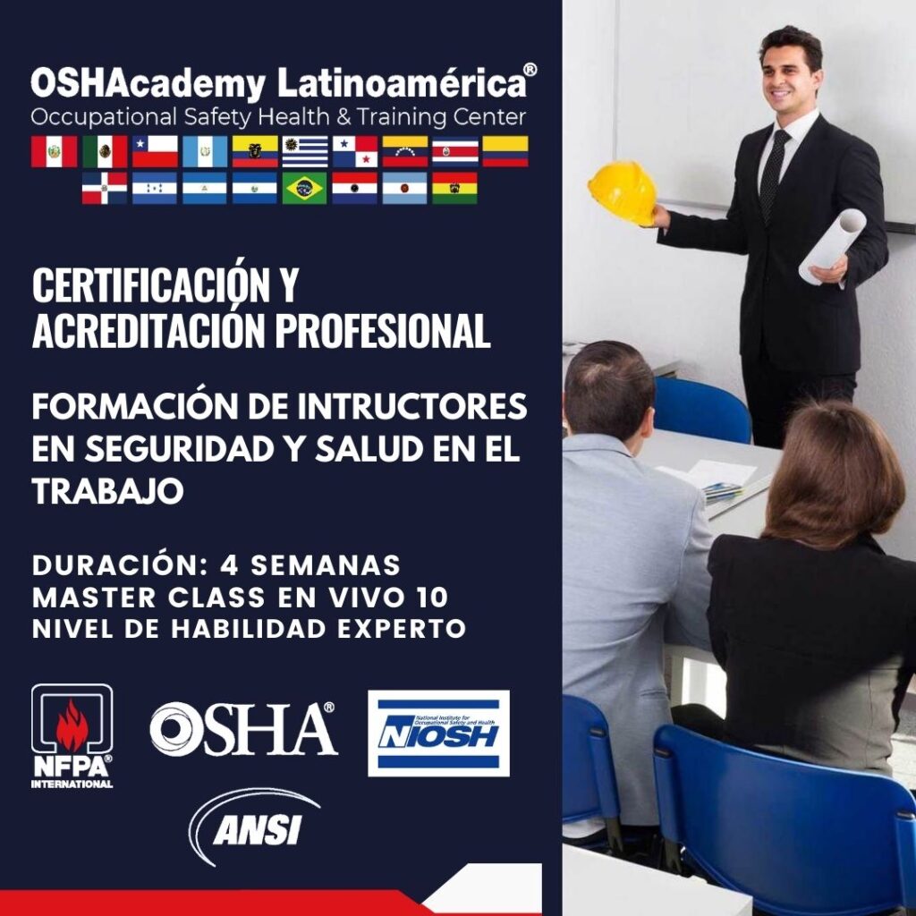 INSTRUCTOR DE SEGURIDAD Y SALUD EN EL TRABAJO – 2 CUOTAS